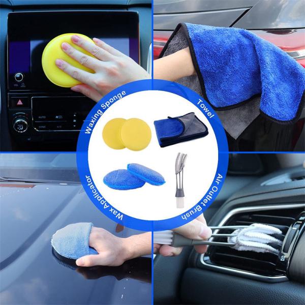 Personalised Automotive Car Detailing Brush Kit AC Wheels Dashboard Cleaner 19PCS
