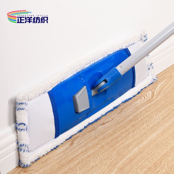 Iron Cleaning Mop Handle 16x48cm Blue White 150cm 600gsm Steam Pocket Mop
