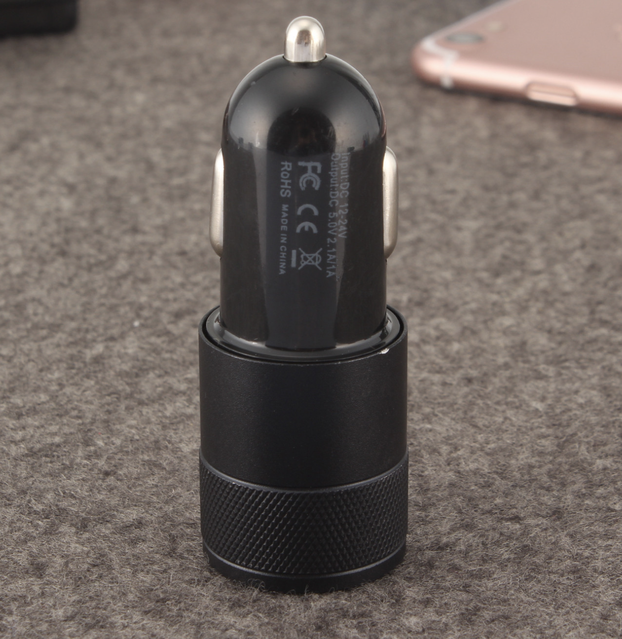 Shenzhen Factory Supply Aluminum 12V Car Battery Charger Emergency Dual USB Car Charger For Mobile Tablet