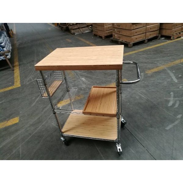 metal/ wood kitchen carts , Shelving, Carts & Racks | Wire Shelves Wire Shelving China