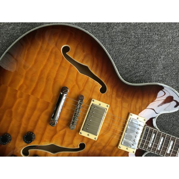 2018 New ES-339 Small Jazz Electric Guitar es 339 semi yollow body In Sunburst ES339
