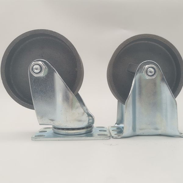 High Load Capacity Cast Iron Casters operable from -20℃ to 300℃ Rust Prevention concrete mixer wheels.

