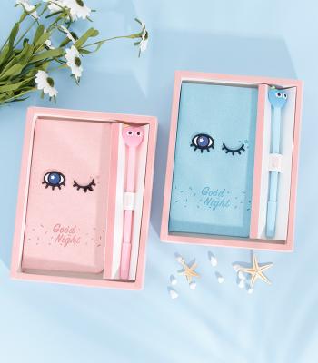 Business Office Gift Cartoon Creative End Stationery Set with Imitation Leather Cover