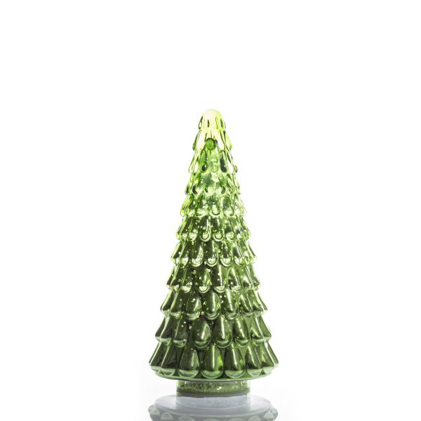 Christmas Tree Shape Decoration Battery Operated Glass Led Christmas Tree Lighting