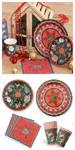 Christmas Tablecloth Plastic Jumbo Disposable Table Cover with Colorful Design Santa Claus Snowflakes