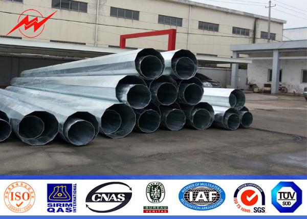 35 FT Galvanized Steel Tubular Pole 69 Kv Steel Transmission Poles Pakistan Standard