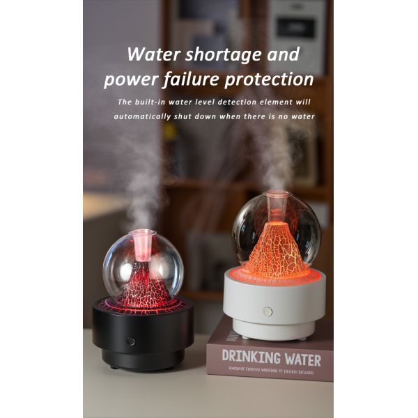 Home Office Volcano Aromatherapy Diffuser Tabletop With 7 Color LED Light