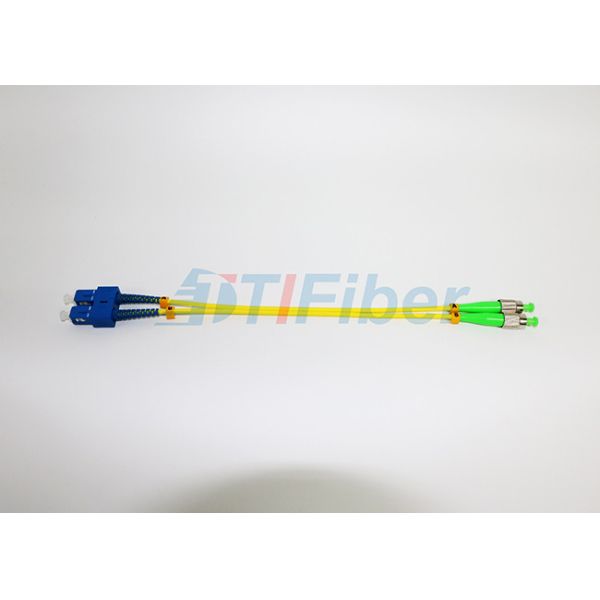 Single Mode Duplex Fiber Optic Patch Cord With Connectors FC / PC to SC / PC