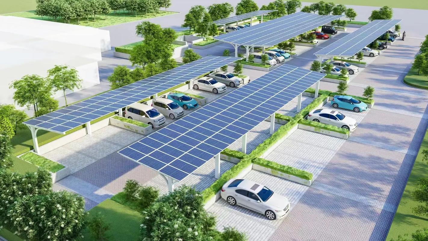 Steel Solar PV Carports Bracket Corrosion Resistant Degree 8 Fortification Carport Pv System