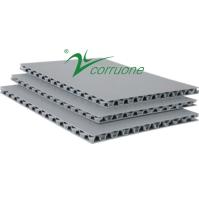 Panneaux de nid d'abeilles de polypropylène de Grey Corrugated Plastic Panels 4x8