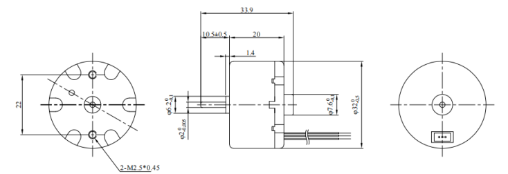 Точный мотор 3600rpm 3VDC безщеточный BLDC быстро проходит Dia 32mm