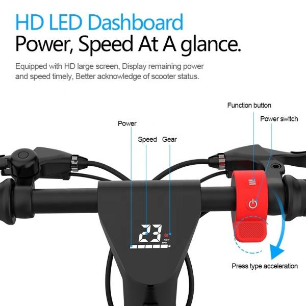 16.5Ah Battery Capacity Folding E-Scooter 48V 500W for Riders 120-200cm in EU and US Warehouse