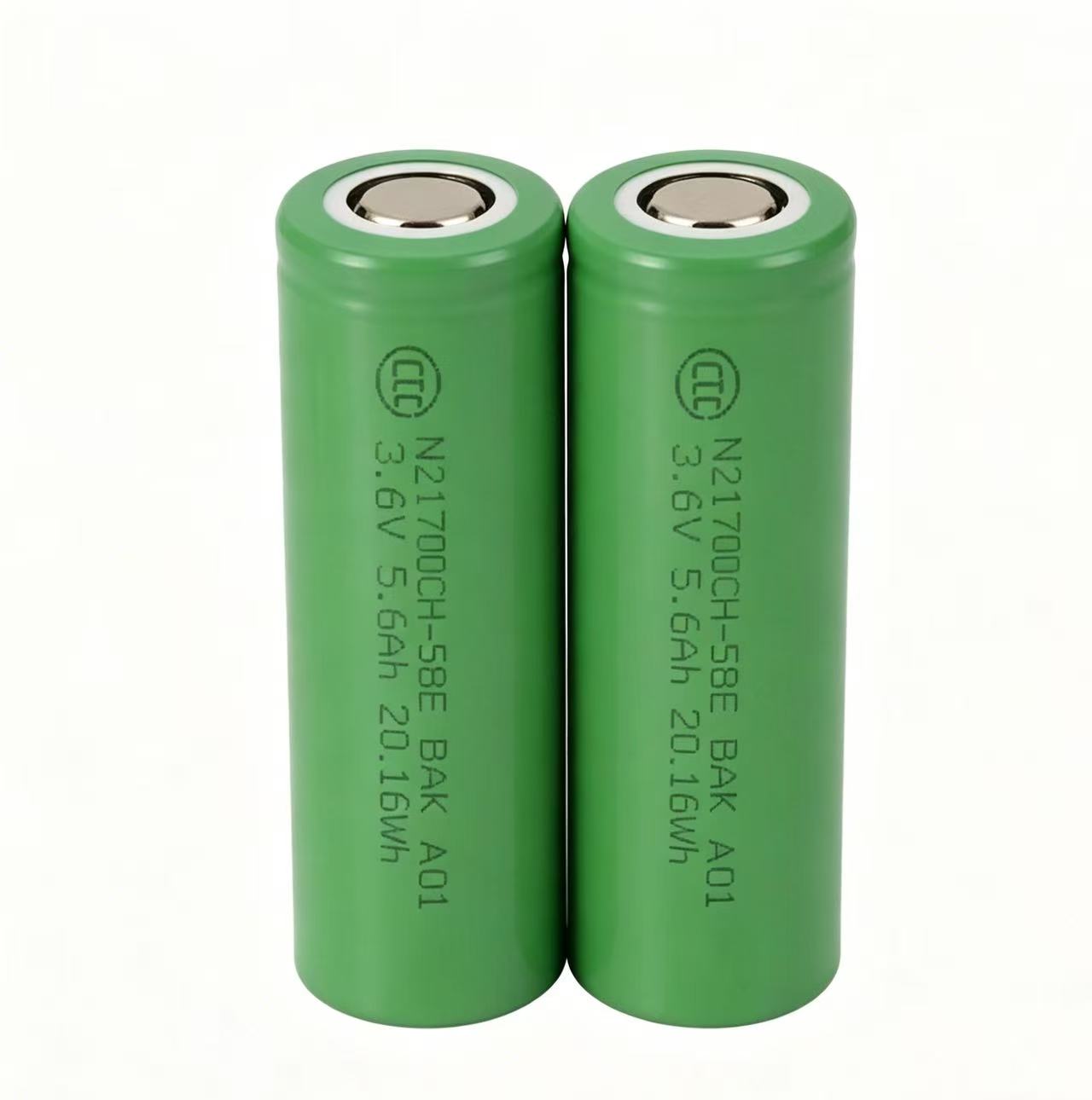 BAK N21700CH-58E 5800mAh 21700 Lithium Ion Battery 800 Cycles Solid State Design For E Bike