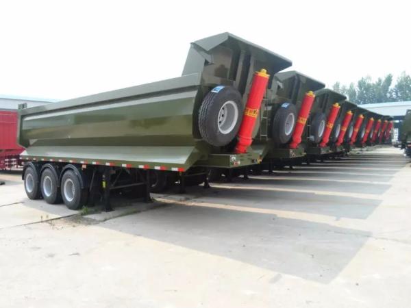 Aço 3 eixos 30 toneladas cilindro hidráulico reboque de reboque caminhão de carga semi-reboque