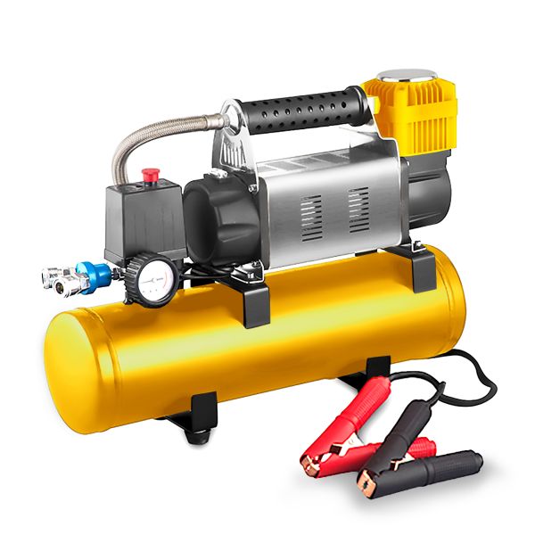 YANTU AM48 DC12V/24V 60MM Cylinder Air Compressor for Car Tires Max 160L/min 8L Tank