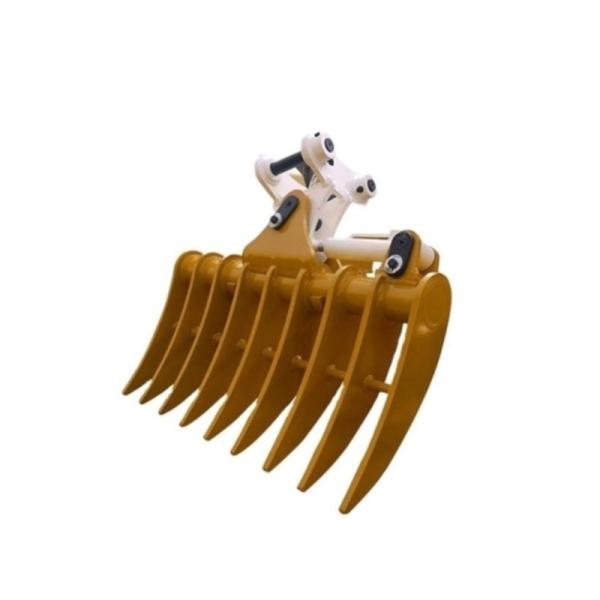 Q355B Tilting Excavator Rake Bucket Attachment Customizable