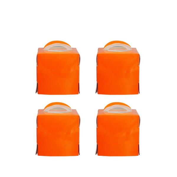 Customized printed logo disposable food hand-held cake paper box