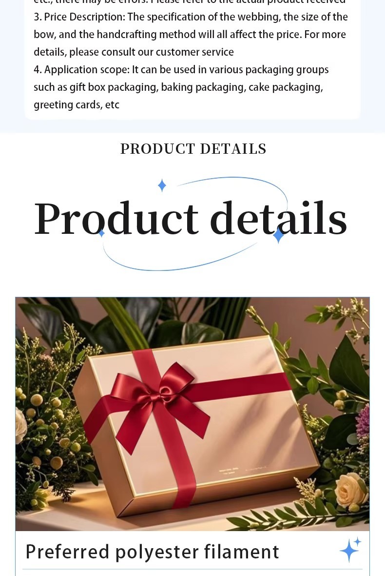 Wholesale Custom Flower Packing Gift Ribbon Bow Satin Ribbon for Decoration