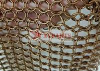 A corrente do cobre do diâmetro de fio de 1,5 milímetros trançou Ring Mesh For Background Decoration