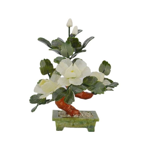 Add a Touch of Elegance to Your Home with 3 Peony Flowers Natural Jade Potted Plants