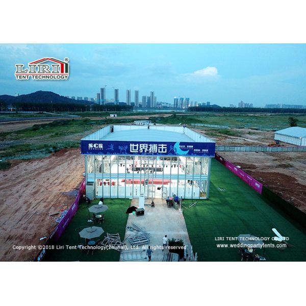 Waterproof 20m Width Cube Tent With Thermo Roof For Boxing Games