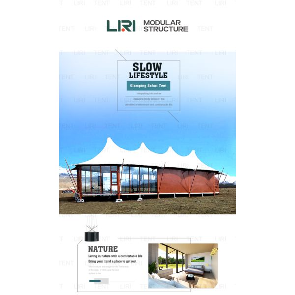 Multi Peaky Tourist Hotel Tensile Membrane Structure Tents For Events