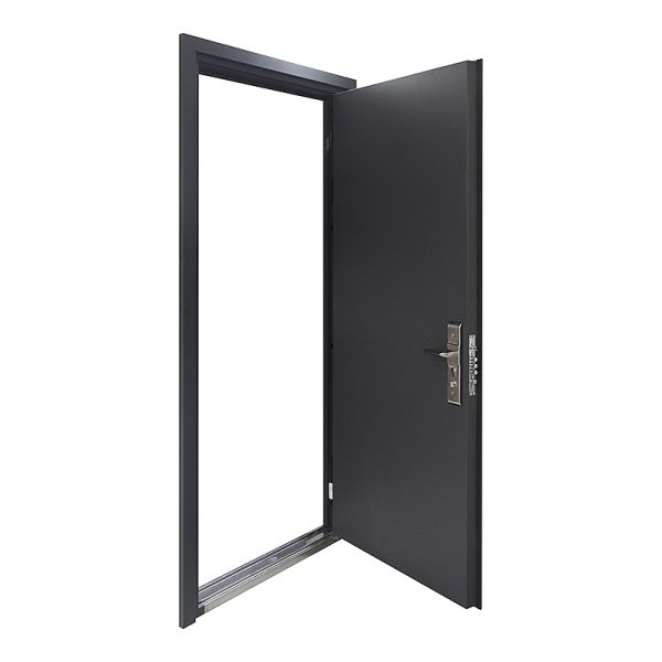 Modern Steel Entrance Door  Invisible Hinge Design  Single Door with Frame