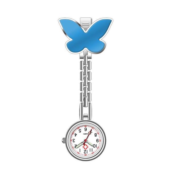 Butterfly Nurse Watch Medical Hanging Brooch Doctor Pocket Watch Quartz Luxury Crystal Luminous Hospital Gift Dropshippi