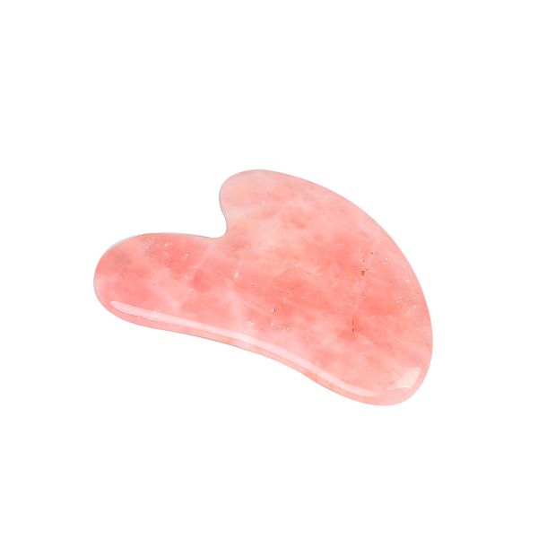 2024 Body Custom Massage Pink Rose Quartz Mushroom Gua Sha Stone Massage Tool with Polished Appearance