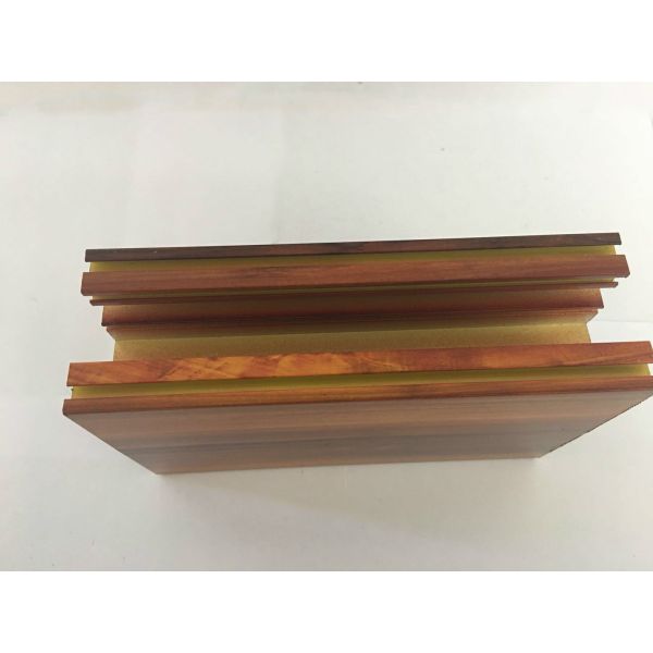 Wood - Grain Aluminium Door Profiles Imitating Finish Aced Resistant