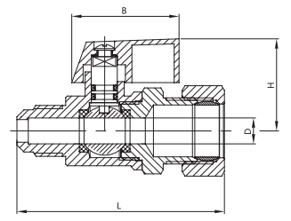 FXM Npt Ball Valve CW617 Brass Needle Valve Yellow Blue Aluminum Handle