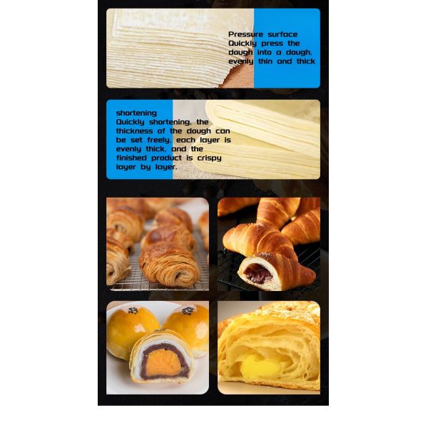 Suitable for Puff Pastry Dough Processing Stable Performance Electric Dough Sheeter