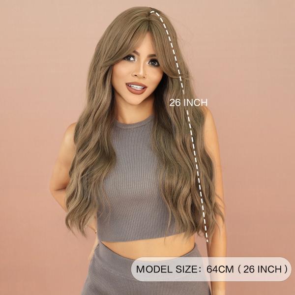 Fashion Long Body Wave Hair Blonde Synthetic Wigs For Women