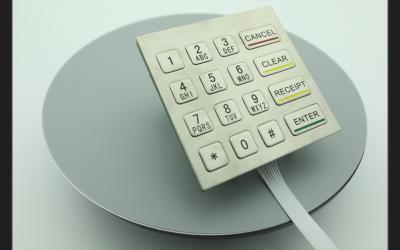 Matriz Vandalproof do controle de acesso do teclado numérico numérico 4x4 do metal que vende o quiosque
