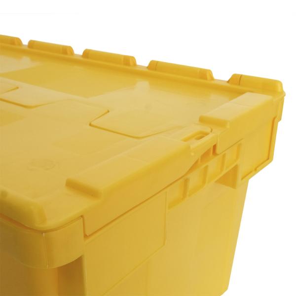 Attached Lid Storage Box Solid Moving Crate for Heavy-duty and Versatile Logistic Needs