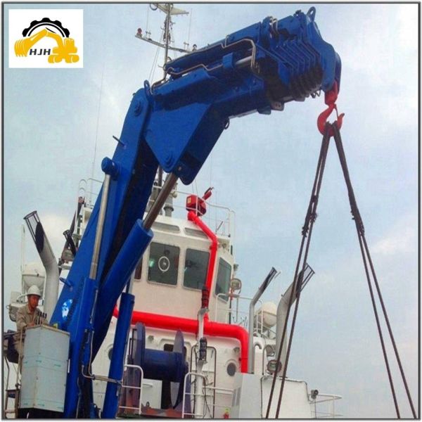 20t 30ton Marine Folding Arm Crane Telescopic Boom Crane Suitable Excavator HOWO Truck