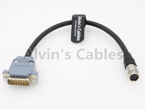 Crestron CPC Cami à fêmea do cabo distribuidor de corrente 12pin da câmera da lente de Canon Hirose ao cabo do sub de 15 Pin D