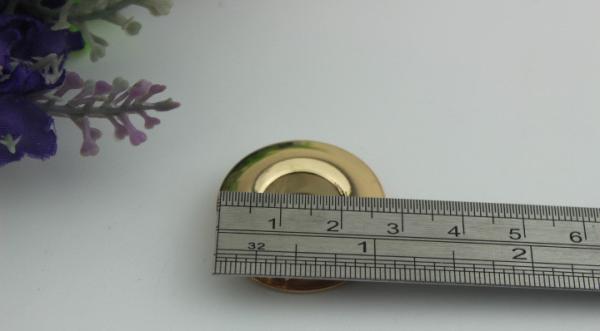 Novelty zipper puller decorative round shape gunmetal color purse twist lock turn lock