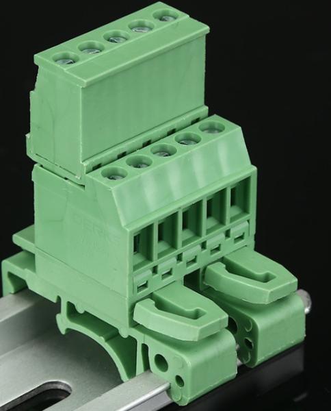 RD 2EDGUVK 5.08MM 2P-24P 300V 15A green color brass terminal block use in DIN rail
