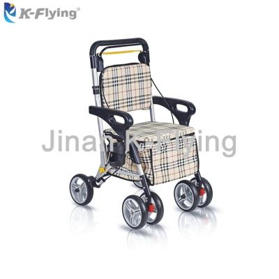 Punho de dobramento ajustável de alumínio Walker Rollator Light médico da assistência ao domicílio