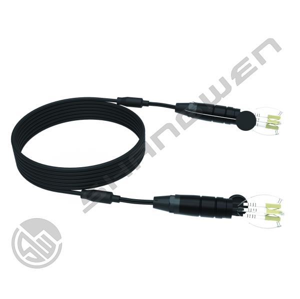 OM2/OM3/OM4 Fiber Category TPU Armored Jumper LC FC SC ST Multimode Fiber Optic CL3 Network Cable Cores in Black for Your