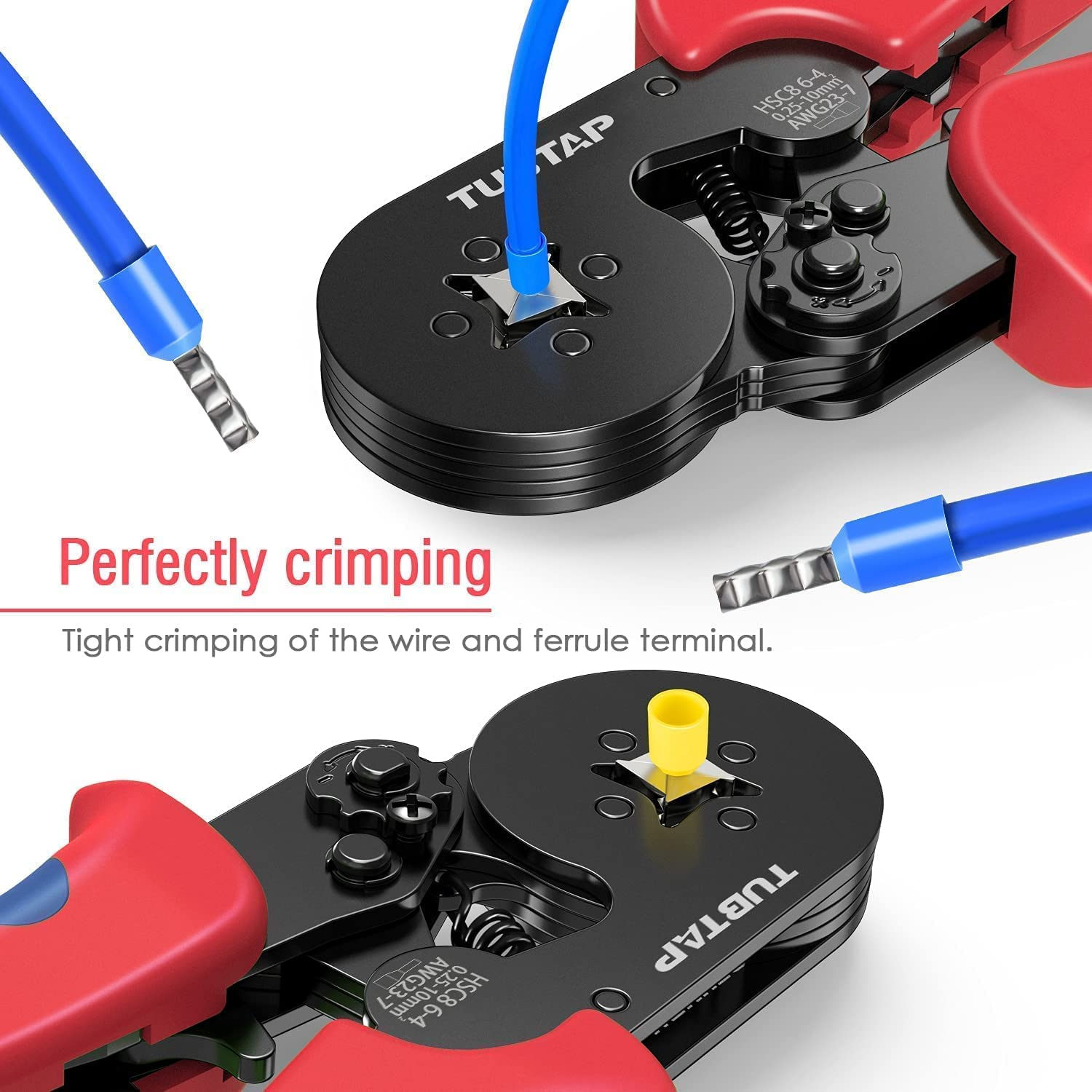 Practical Rustproof Wire Ferrule Crimper Kit Anti Abrasion AWG 23-7