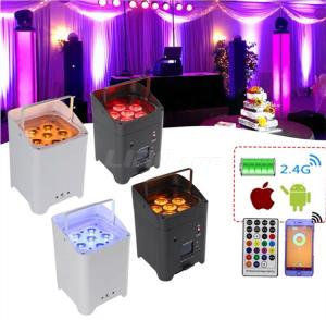 6X18W RGBWA Dj Stage Lighting Uv Battery Powered Uplights Wedding Led Wireless