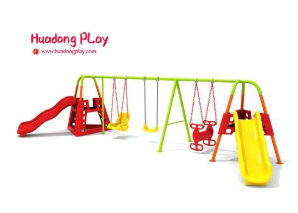 Metal Frame Playground Equipment Swings Multi - Functional Classic Style Design