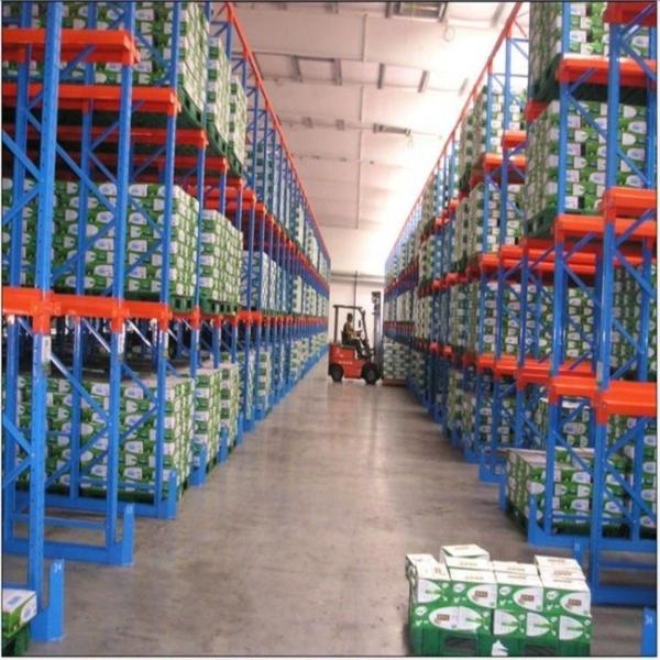 Cold Storage Drive In Pallet Rack System Customized Color Powder Coated Finish