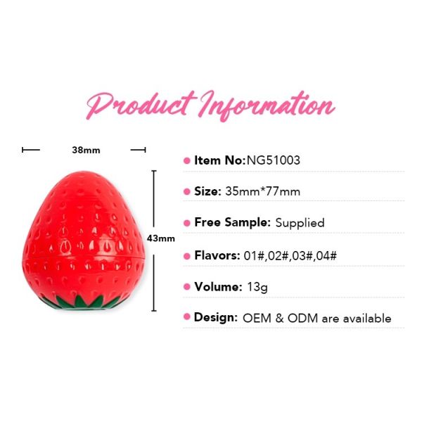 Strawberry Shape Long Lasting Waterproof Lipstick