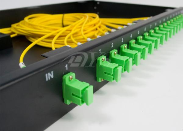 SC/APC 1*16 PLC Optical Fiber Splitter Rack Mount Box Low Excess Loss