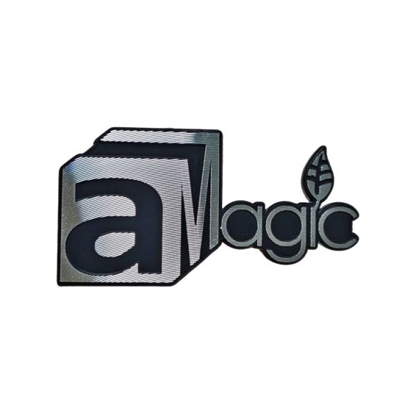 Custom Embossed And Diamond Cutting Aluminum Nameplate With Adhesive