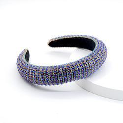 100g Vendors Gorgeous Braided Women Silk Headband With Rhinestone