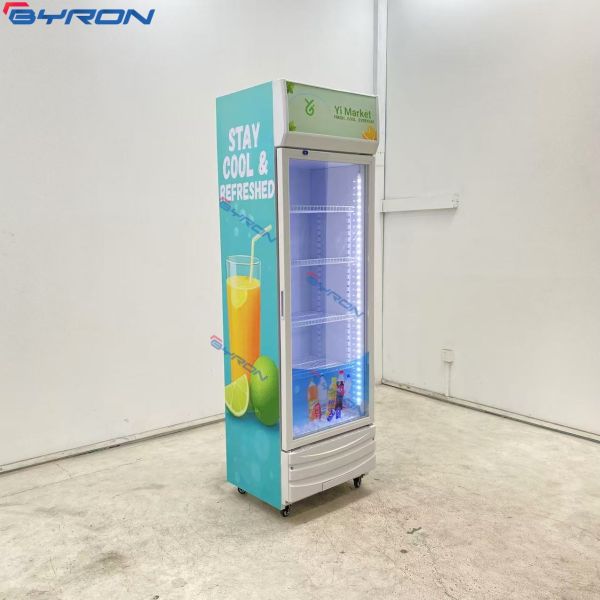 Freestanding Commercial Glass Front Refrigerator See Through Refrigerator